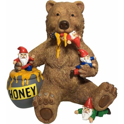 Design Toscano Loonie Moonie con le natiche al vento Statuetta Gnomo da giardino, poliresina, a colori, Media 20,25 cm