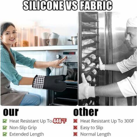 Set 6 Guanti Da Forno In Silicone Mini - Antiscivolo, Resistenti Fino A 230°C - Foto 10