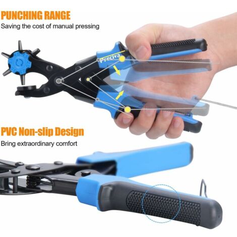 Pinza Per Occhielli Con Foratore 5mm - Per Pelle, Carta E Cinture - Foto 10