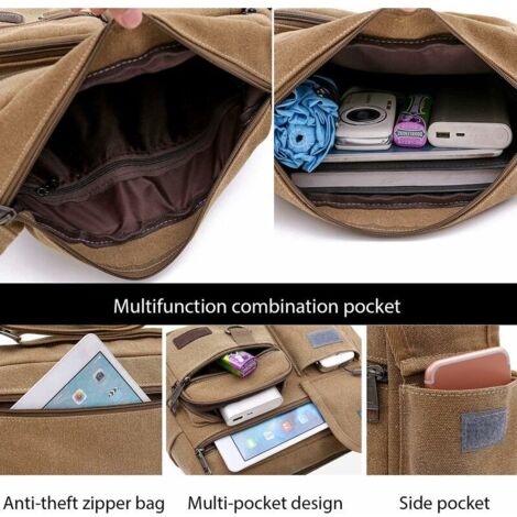 Borsa A Tracolla Sportiva Asgens - Antifurto, Impermeabile, Multitasche - Per Uomo, Donna E Bambini - Ideale Per Viaggi E Sport - Foto 3