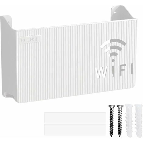 Scatola Porta Router A Gatto Per Parete | Organizer WiFi Compatto, Adesivo, Nascondicavo E Senza Fori