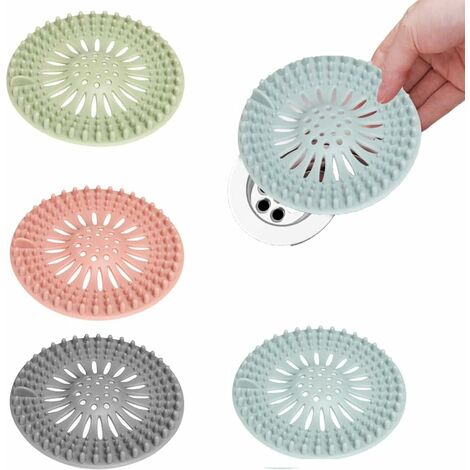 Protezione Scarico In Silicone - 2 Pezzi Con Filtro Anti Capelli Per Doccia - Foto 4