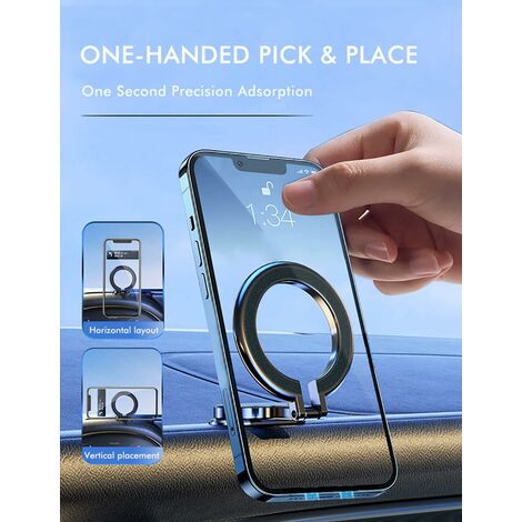 Supporto Magnetico Parete Per IPhone Magsafe | 2 Pack Blu E Nero Con Adesivo Forte - Foto 4