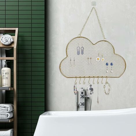 Porta Orecchini Girevole A 6 Livelli - Espositore In Metallo Per 130 Paia, Regolabile - Foto 7