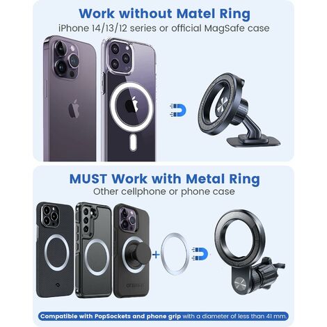 Supporto Magnetico Per Maniglia Mag-Safe - Impugnatura A Dita Per Cellulare, Magnete Forte, Per Ricarica Wireless - Foto 4