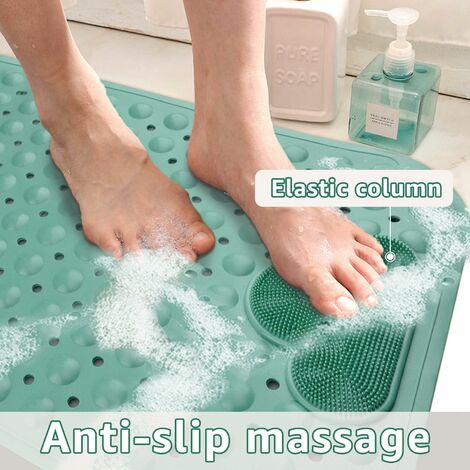 1 pezzo, foro quadrato per perde di bolle in PVC con tappetino antiscivolo per doccia a ventosa, tappetino da bagno antiscivolo per vasca da bagno  15