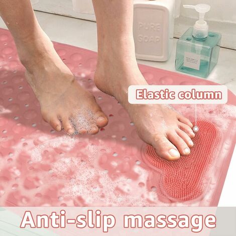 Tappetino Doccia Antiscivolo 70x40cm - Con Ventose, Massaggiante, In TPE, Khaki