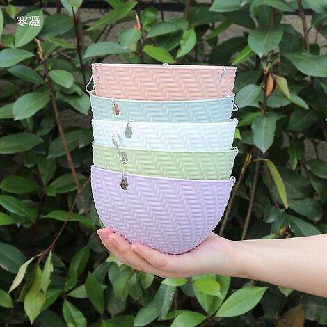 10 Ganci Per Cesti Sospesi In Plastica – Catene Con 3 Clip Per Appendere Fiori, Piante E Gabbie – Lunghezza 36 Cm - 3