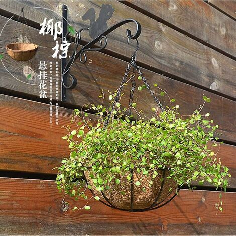 3/6 pezzi gancio da parete a forma di J vaso da fiori in metallo appeso gancio in ferro fissaggio esterno per decorazione staffa per porta piante da parete per cestino da giardino