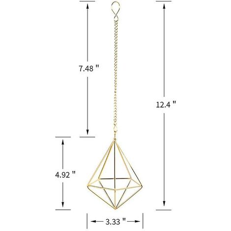 Set Di 4 Supporti Geometrici In Ferro Per Piante Aeree Tillandsia – Sospensione A Parete O Soffitto, Nero - 5