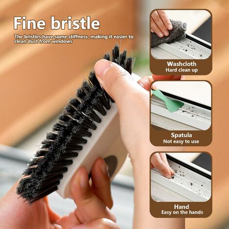 7 in 1 Spazzola per Pulizia di Fughe e piastrelle, Spazzola per la Pulizia delle Fessure, Spazzola Pulisci Fughe Pavimenti, per Cucina, Bagno, Scanalature di Porte