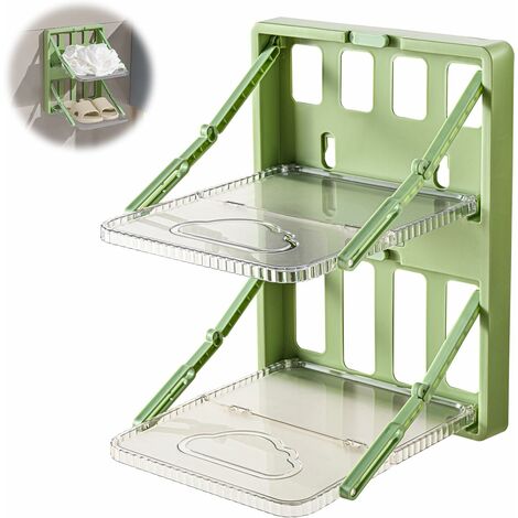 Scarpiera Pieghevole In Bambù | Multistrato | 70x25x69 Cm | Verde | Per Interni Ed Esterni - Foto 2