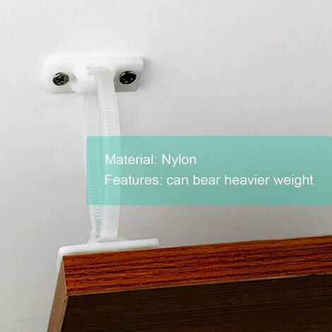 8 Ancoraggi Mobili Antiribaltamento - Staffe Metalliche Adesive, Sicurezza Bambini E Animali