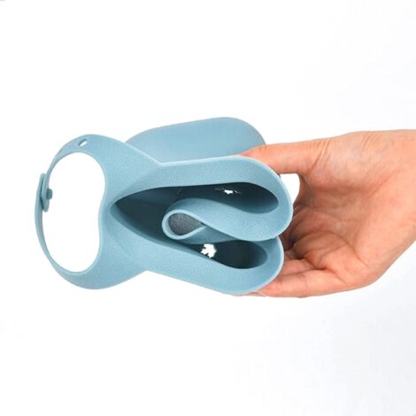 Cestino Portaspugna In Silicone Per Lavello Cucina Con Ventosa Regolabile - Portasapone, Grigio/Blu/Rosa - 2
