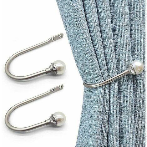Fermatenda Magnetici In Corda Grigia, Confezione Da 2, Design Moderno, Legatende Con Magneti Forti, Lunghezza 44,5 Cm, Per Soggiorno E Camera Da Letto