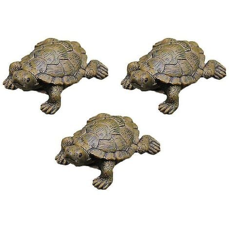 3 pezzi di simulazione tartaruga modello giocattoli educativi per bambini  ornamento tartaruga