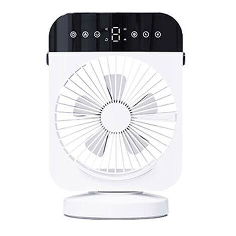 Ventilatore Portatile Da Campeggio Con Batteria 20000 MAh E Luce LED – Oscillante Con Telecomando – 4 Velocità, Timer, Gancio – Ricaricabile USB-C – Per Esterni E Interni