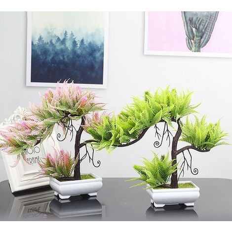 Artificiale Pianta Bonsai Finto IN Vaso Fiore Casa Giardino Decor Ornamento  Gift