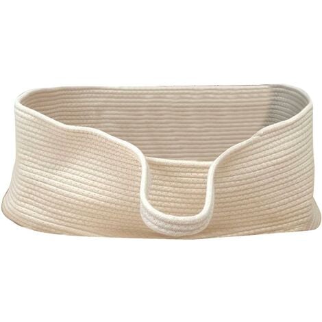 Lettino Portatile In Corda Di Cotone Per Neonati - 70x40x25cm, Portatile E Multiuso