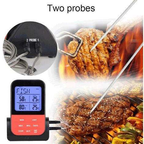 Strumento da cucina per barbecue digitale wireless Termometro per carne per  alimenti per barbecue con doppia