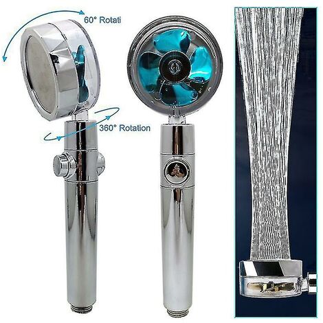 Set Doccino Doccia A Mano - 3 Modalit&agrave;, Risparmio Idrico, Alta Pressione - Con Tubo 1,5m E Supporto