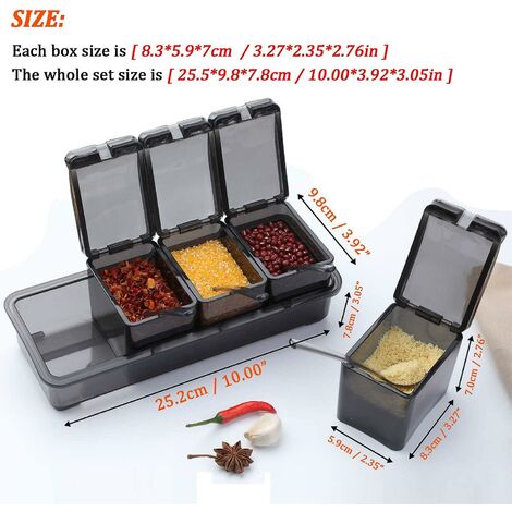 Guzzini Tierra - Set 3 Barattoli Con Coperchio In Bamboo, Plastica Riciclata, 12.3x9.4x11 Cm - 500 Cc - Foto 10