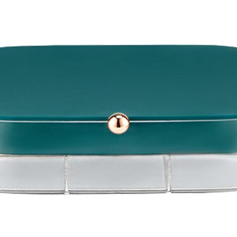 Portagioie Natseekgo 24 Scomparti Grigio, In Legno E Velluto, Con Coperchio In Vetro E Serratura - Foto 8