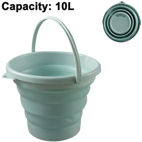 Secchio Pieghevole 16,8L - Silicone, Portatile Per Campeggio, Giardino, Lavaggio Auto - Foto 12