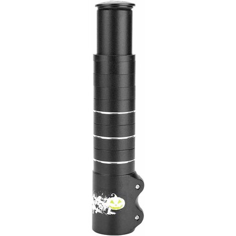 Estensore Per Manubrio Bici - Prolunga Gambo Forcella Di Circa 3 Cm, In Lega Alluminio, Nero, Per Mountain Bike E Bici Pieghevoli