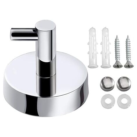 Gancio Adesivo In Acciaio Inox 4 Pezzi, Autoadesivo 3M, Per Appendere In Bagno, Cucina E Pareti Lisce