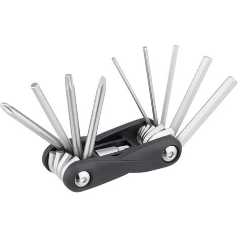 Multitool Bici 7 In 1, Attrezzo Portatile In Acciaio Inox, Con Chiavi Brugola 2-6mm E Cacciaviti, Per Riparazioni Di Emergenza - 3