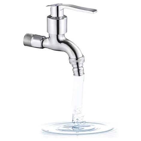 Rubinetto singolo per acqua fredda Ulisem, rubinetto cromato per lavabo da bagno, rubinetto