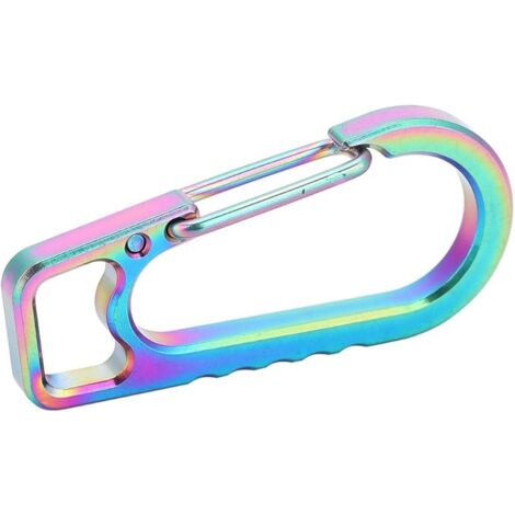 Moschettone Portachiavi EDC In Lega Di Titanio TC4 – Multifunzione Con Apribottiglie E Cacciavite – Per Zaino E Outdoor