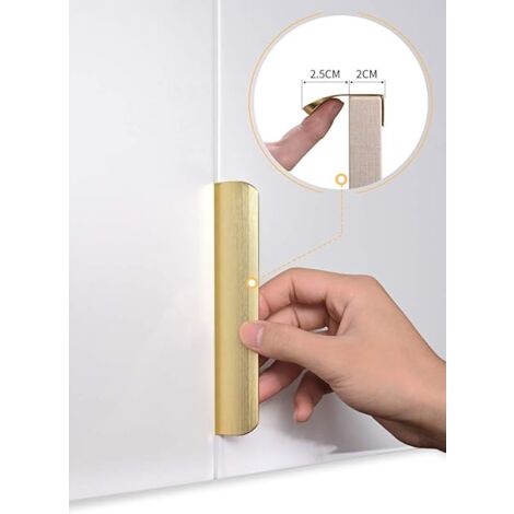 Maniglie Nascoste Per Mobili Cucina - 6 Pezzi Oro, Alluminio, Fori 160mm - Foto 14