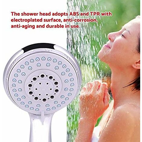 Soffione Doccia 5 Modalità Con Filtro Anticalcare - Nero, Ad Alta Pressione, Con Pulsante Arresto | Per Acqua Pura - Foto 2