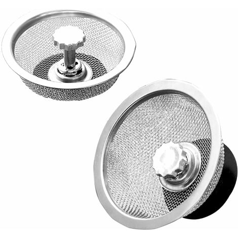 Set Di 2 Filtri Per Lavello In Acciaio Inossidabile - Per Cucina, Bagno, Doccia, Antintasamento - Foto 3