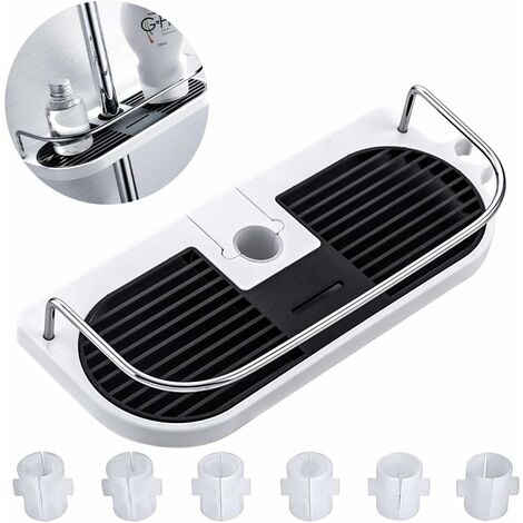 Organizzatore Doccia Sospeso In Plastica: Cestello Portatutto Da Appendere Al Soffione O Al Muro – Per Bagno E Cucina, Colore Bianco - copertina