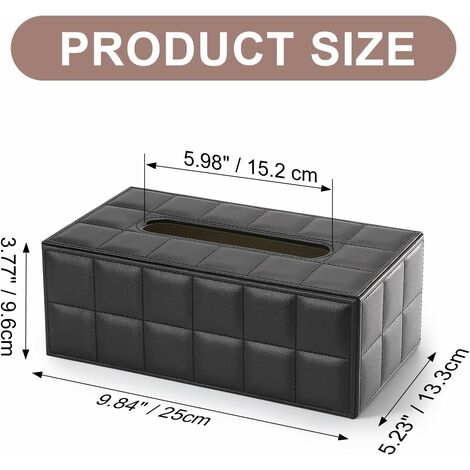 Porta Fazzoletti Per Auto In Pelle PU – Da Agganciare Al Parasole, Universale, 9x5x2 Cm - 3