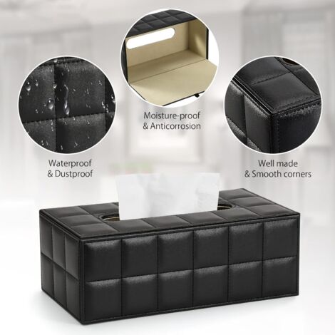 Vastsea Auto Porta Fazzoletti per Auto, Portafazzoletti in Pelle Pu, Porta Fazzoletti in Pelle PU, per Auto Parasole, Sedile Posteriore per Auto (Beige