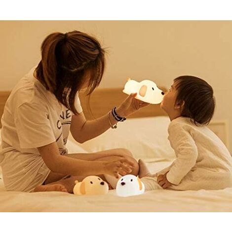Glinrui Grande Luce Notturna Bambini Koala Luce LED bimbi e prima infanzia, Luce notte in silicone a forma di simpatico animaletto, Lampada notturna con luci cangianti per cameretta neonato - Grande