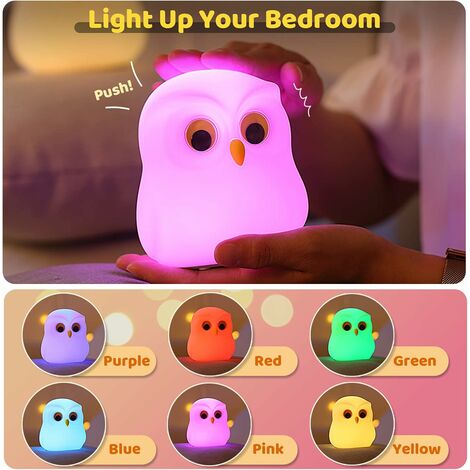 COLEESON Capybara Luce Notturna Bambini, Capibara Lampada, Luce Notturna Ricaricabile da USB Regolabile con Timer Regalo di Compleanno e di Natale per Bambini e Neonati