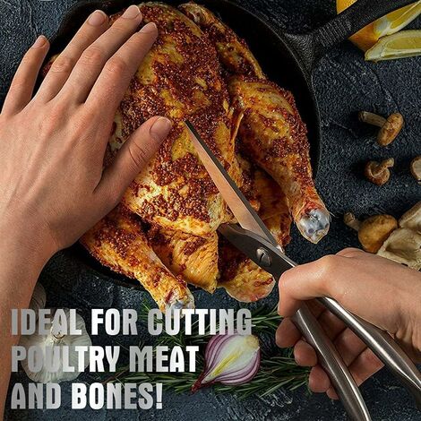 Grip 'n' Cut Forbici Da Cucina Multiuso: In Acciaio Inox Con Manico In Legno, Per Carne E BBQ - 2