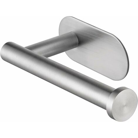 Porta Carta Igienica In Acciaio Inox: 2 In 1, A Vite O Adesivo, Con Asta Doppia, Facile Da Montare - 4