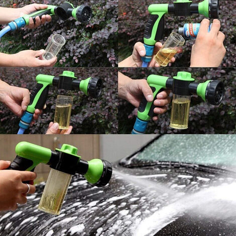 Spruzzatore Di Schiuma Per Lavaggio Auto - Con Vaso Trasparente, 3 Modalità - Per Giardino E Irrigazione