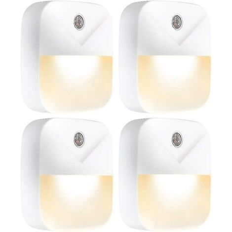 Lampada Luce Notturna a Led Quadrata a Batteria 0,5W con Sensore Aigostar