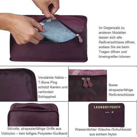 x Borsa Organizer da Viaggio per Bagagliaio Borsetta 55x15x23 cm Chius