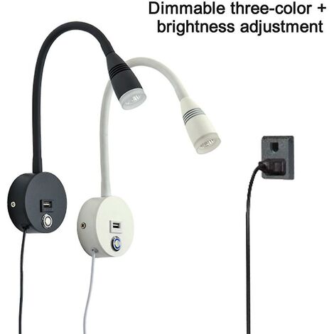 Lampada Da Parete LED Con Ricarica USB - 12W, Rotazione 360°, Luce Calda, Per Camera E Salotto - Foto 11