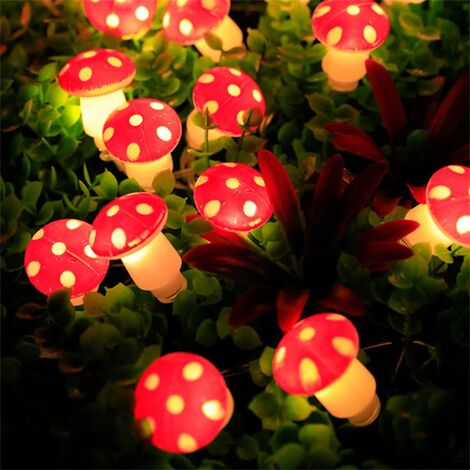 Set di decorazioni natalizie a forma di fungo Amanita: decorazioni a forma di fungo dipinte a mano. - Italia