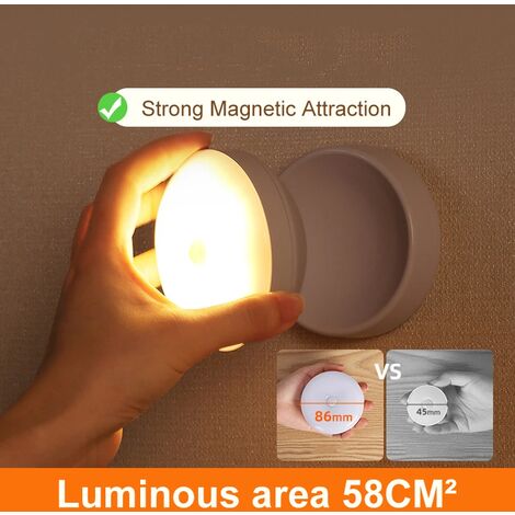 Luce LED Con Sensore Di Movimento Per Interni – Ricaricabile USB-C, 2 Temperature Colore, 3 Modalità, 1000 MAh – Per Armadi, Scale, Camera Letto - 5