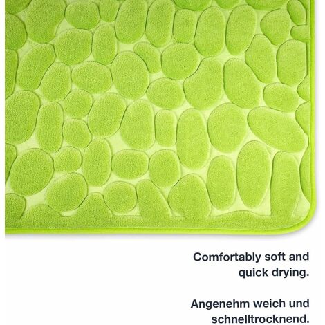 Tappetino Da Bagno In Memory Foam Antiscivolo - Tappetino Da Bagno 60 X 90  Cm - Verde